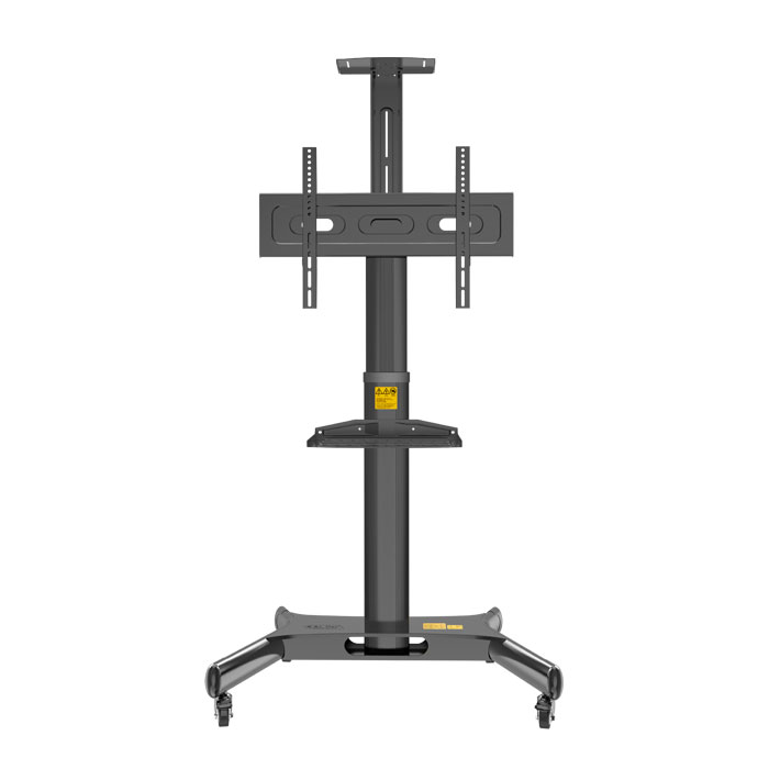 Small TV Cart with Black Shelf: A Perfect Companion for TVs Up to 75"