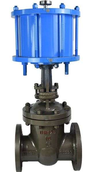 Pneumatic flange gate valve